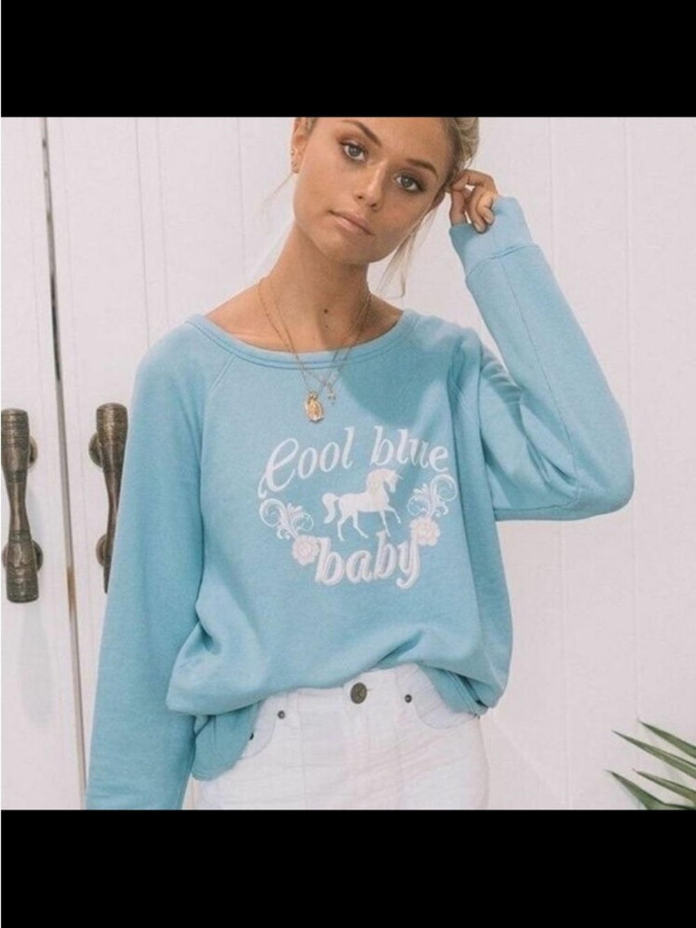 Spell and the Gypsy Cool Blue Baby Graphic Sweatshirt